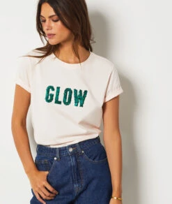 T-shirt "Glow" 100 %coton BLUSH 10 T-shirt "Glow" 100 %coton BLUSH -Damen mode Geschaft 654145394 b