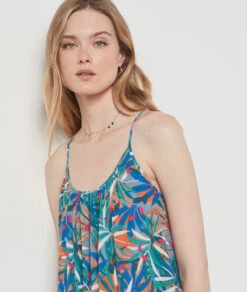 Robe Longue Imprimée BLEU 10 Robe Longue Imprimée BLEU -Damen mode Geschaft 654145836 b