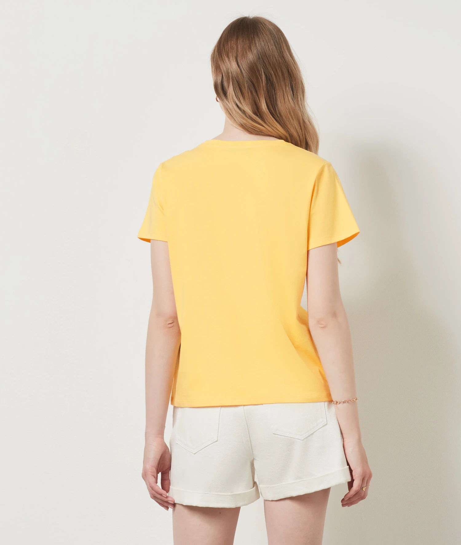 T-shirt Manches Courtes 100% Coton JAUNE 4 T-shirt Manches Courtes 100% Coton JAUNE – Bild 2