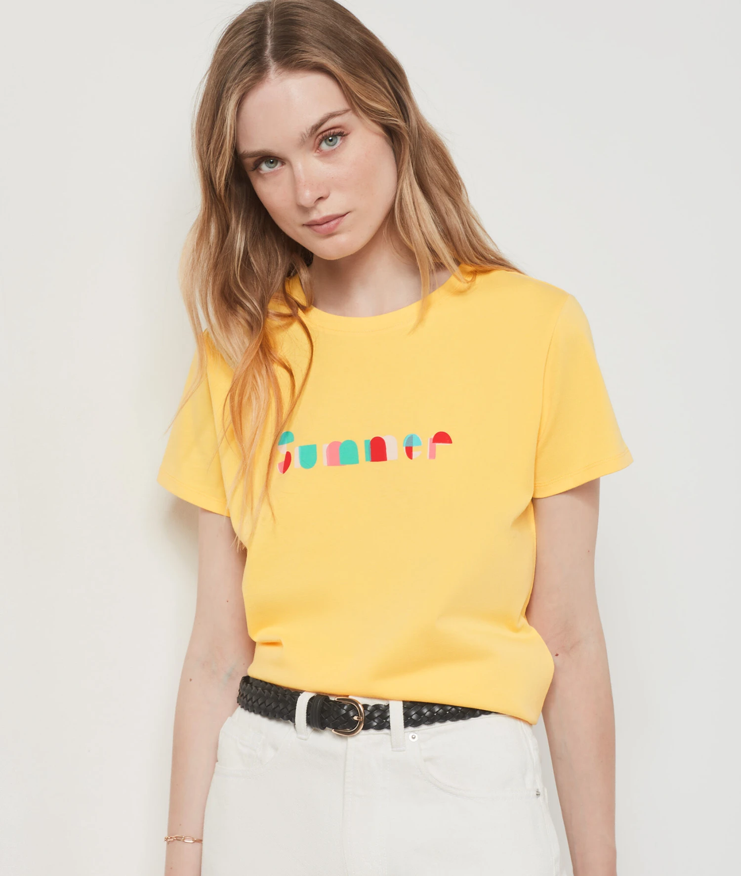T-shirt Manches Courtes 100% Coton JAUNE 3 T-shirt Manches Courtes 100% Coton JAUNE