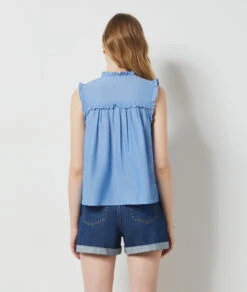 Débardeur 100% Coton BLEU 8 Débardeur 100% Coton BLEU -Damen mode Geschaft 654151022 a