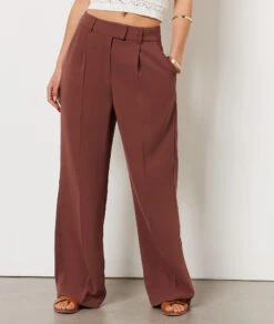 Hose Mit Weitem Schnitt SCHOKOLADENBRAUN 9 Hose Mit Weitem Schnitt SCHOKOLADENBRAUN -Damen mode Geschaft 654151286 6