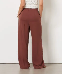 Hose Mit Weitem Schnitt SCHOKOLADENBRAUN 8 Hose Mit Weitem Schnitt SCHOKOLADENBRAUN -Damen mode Geschaft 654151286 a
