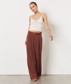 Hose Mit Weitem Schnitt SCHOKOLADENBRAUN
