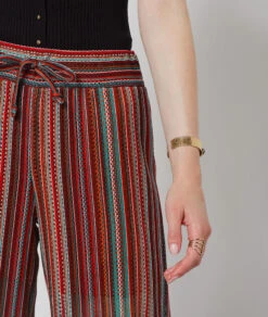 Pantalon Fluide Coupe Large MULTICOLORE -Damen mode Geschaft 654151790 b