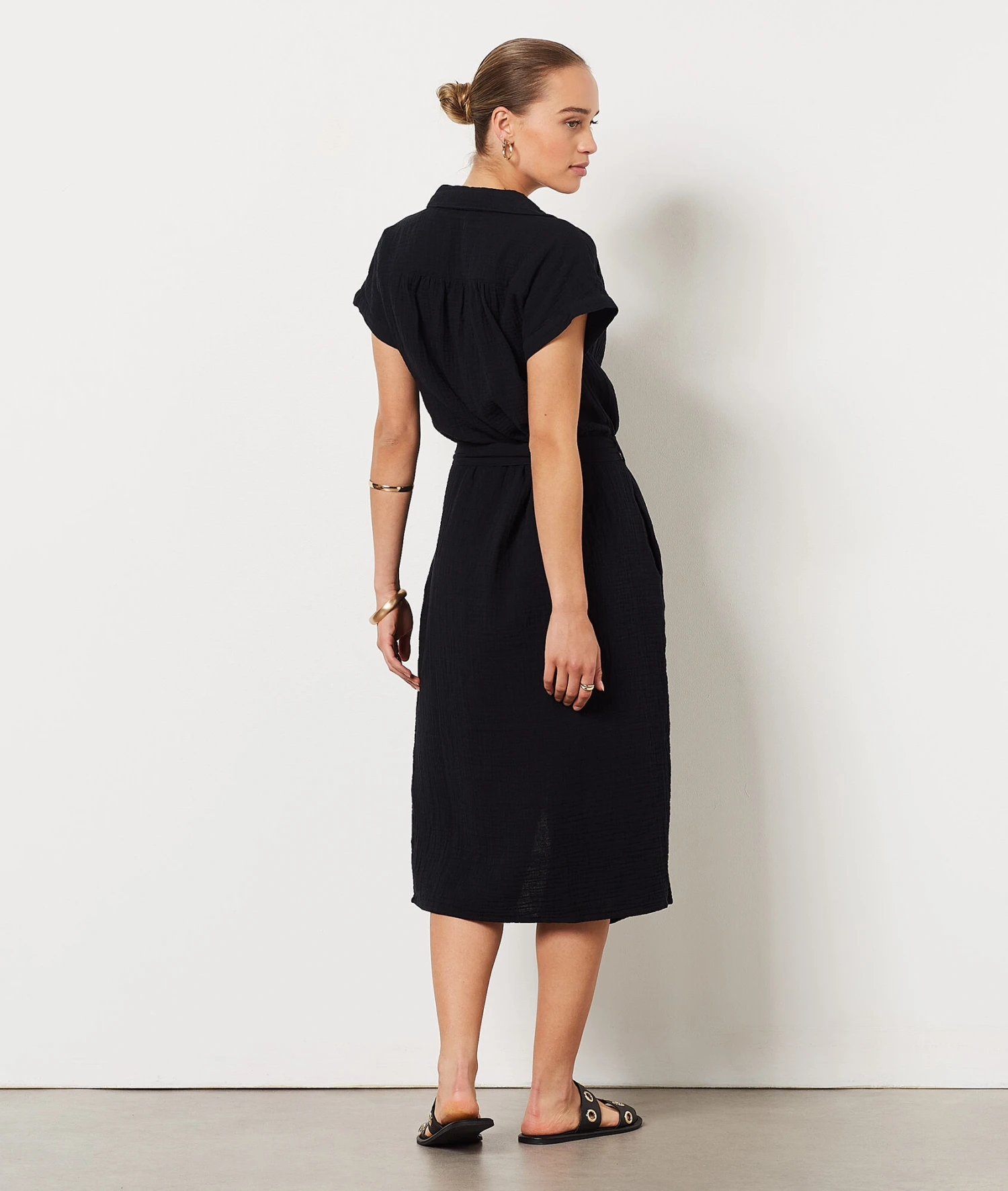 Robe Longue 100% Coton NOIR 4 Robe Longue 100% Coton NOIR – Bild 2