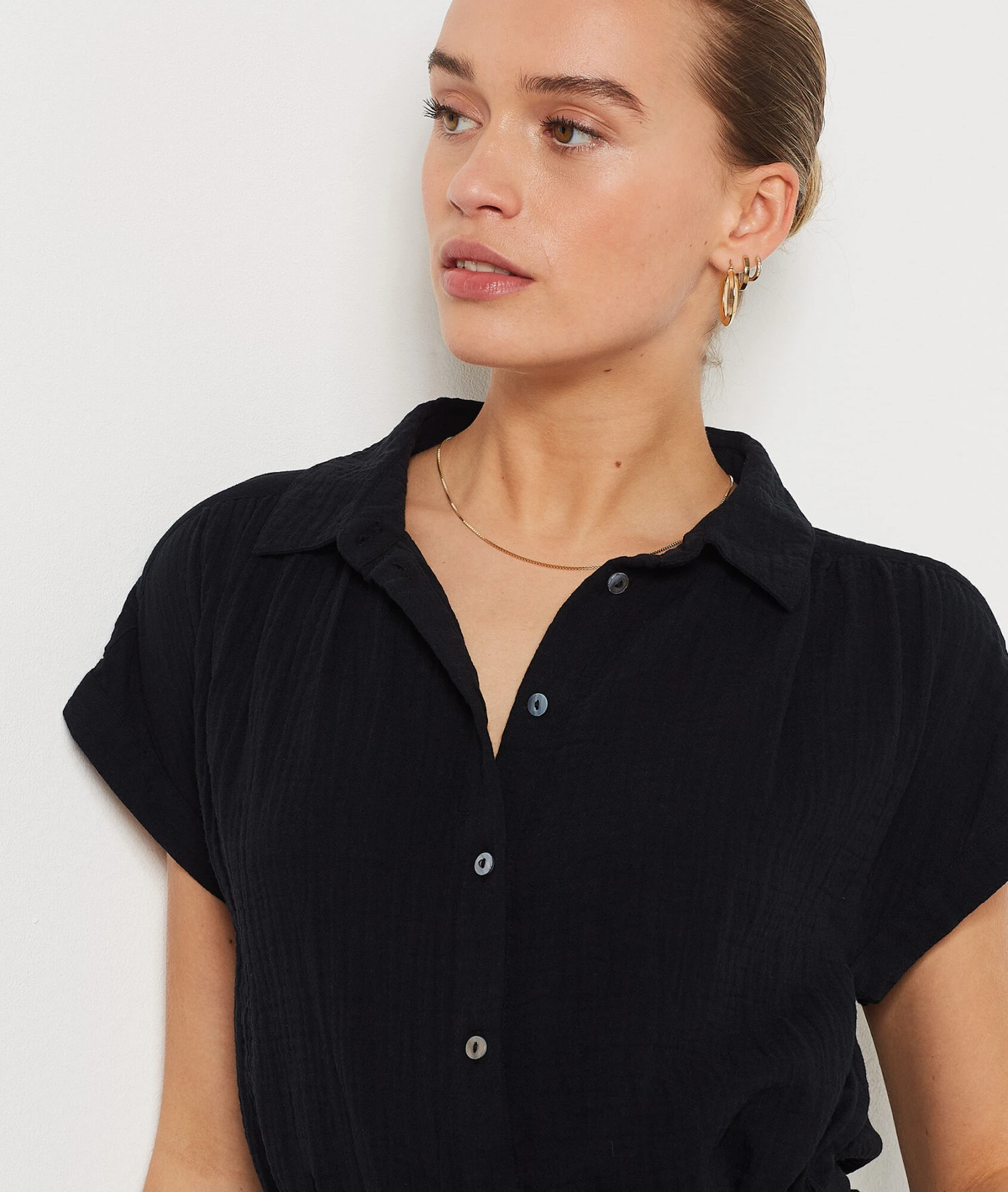 Robe Longue 100% Coton NOIR 6 Robe Longue 100% Coton NOIR – Bild 4