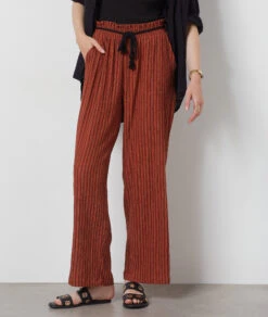 Fließende, Weit Geschnittene Hose BRAUN -Damen mode Geschaft 654184087 6