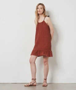 Robe à Bretelles MARRON -Damen mode Geschaft 654184287 6