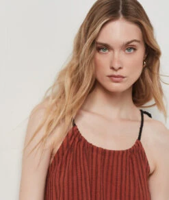 Robe à Bretelles MARRON -Damen mode Geschaft 654184287 b