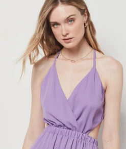 Robe Longue à Découpes PARME -Damen mode Geschaft 654191910 b