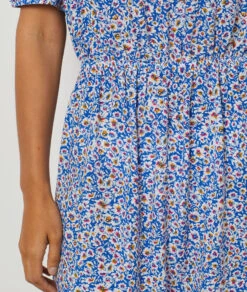 LELA Robe Fluide Imprimée BLEU -Damen mode Geschaft 654195290 b