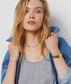 T-Shirt Mit Kurzen Ärmeln HELLGRAU 9 T-Shirt Mit Kurzen Ärmeln HELLGRAU -Damen mode Geschaft 654208003 b