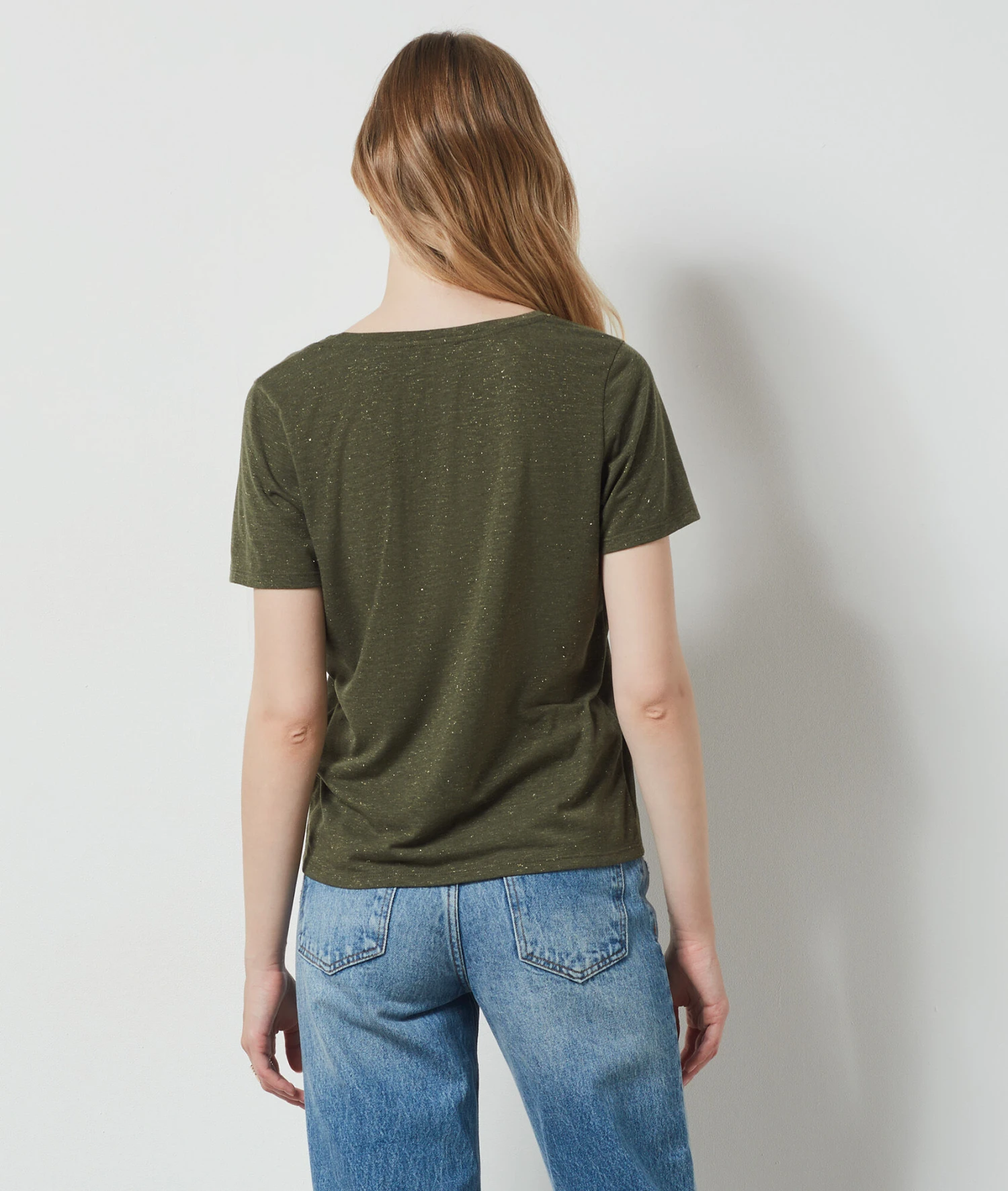 T-Shirt Mit Kurzen Ärmeln, Irisierend KHAKI 4 T-Shirt Mit Kurzen Ärmeln, Irisierend KHAKI – Bild 2