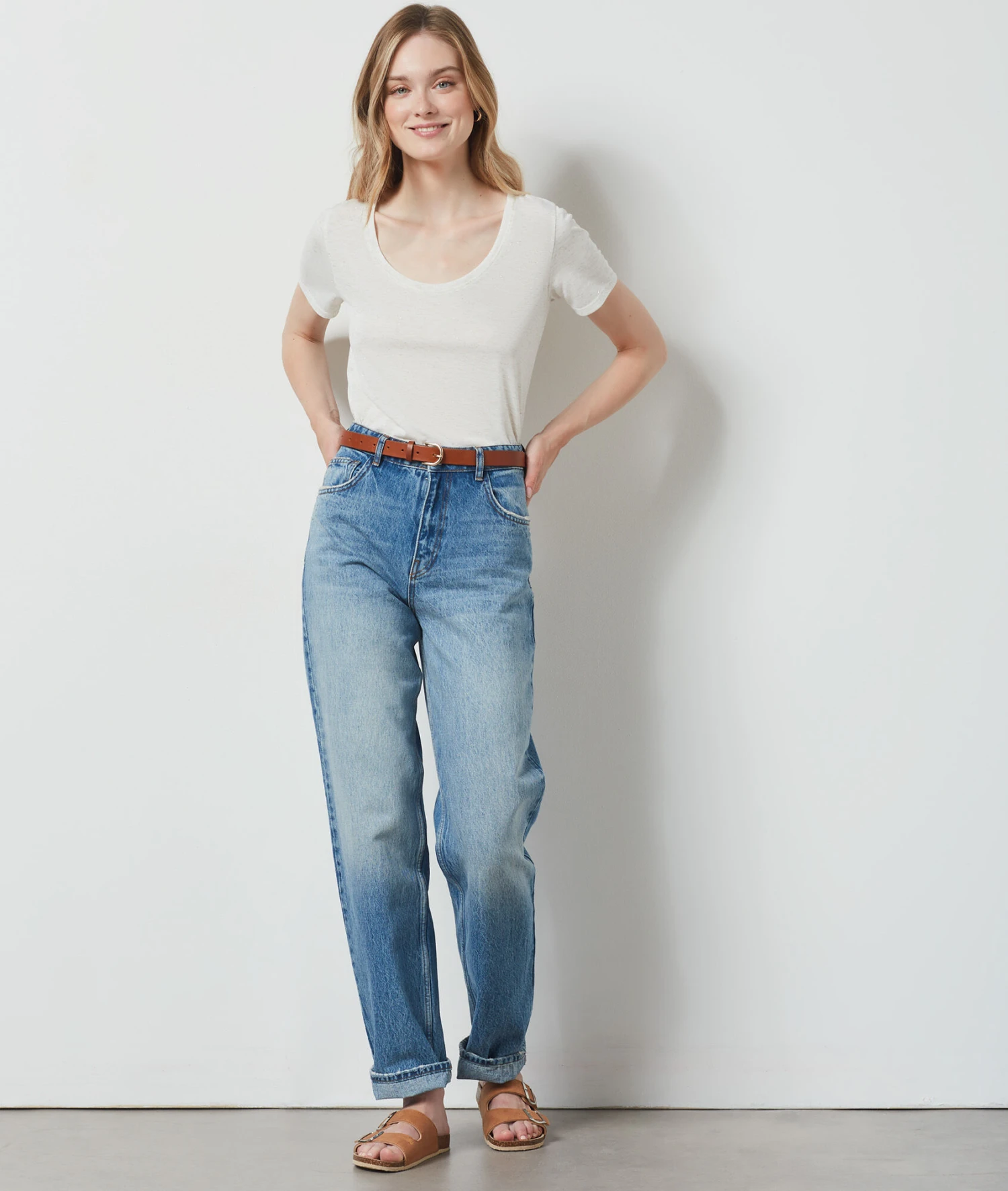 T-Shirt Mit Kurzen Ärmeln, Irisierend ECRU 5 T-Shirt Mit Kurzen Ärmeln, Irisierend ECRU – Bild 3