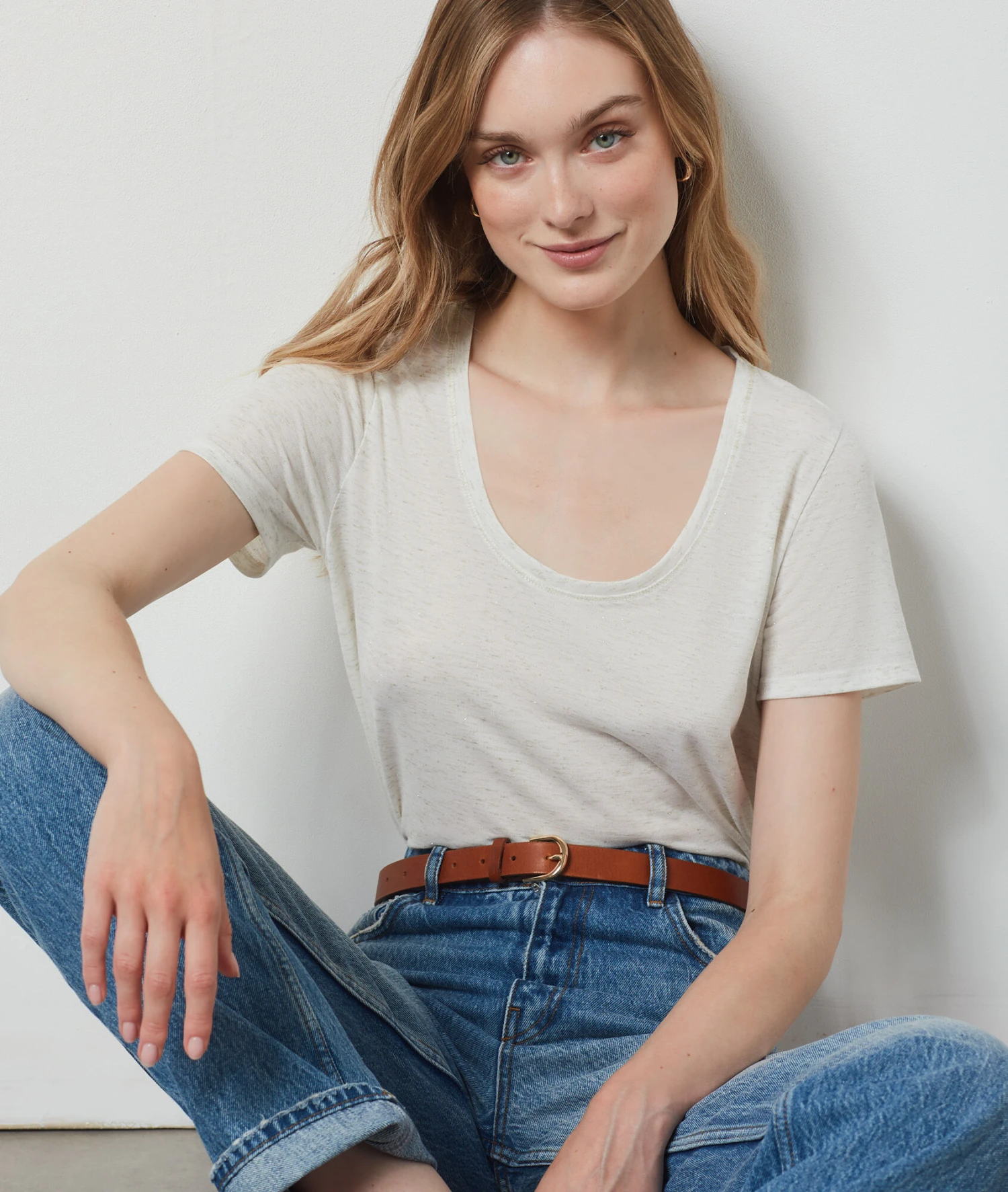 T-Shirt Mit Kurzen Ärmeln, Irisierend ECRU 3 T-Shirt Mit Kurzen Ärmeln, Irisierend ECRU