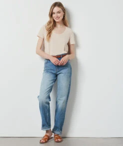 T-Shirt Mit Kurzen Ärmeln BLUSH -Damen mode Geschaft 654208094 6