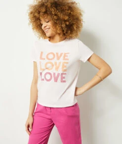 T-Shirt Mit Print „Love“ BLUSH 10 T-Shirt Mit Print „Love“ BLUSH -Damen mode Geschaft 654210894 b