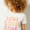 T-Shirt Mit Print „Love“ BLUSH -Damen mode Geschaft 654210894 x