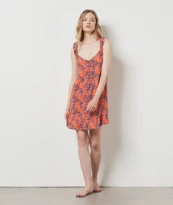 Robe Imprimée ORANGE -Damen mode Geschaft 654223469 6