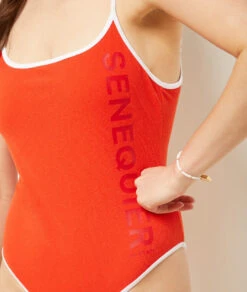 Einteiliger Badeanzug ROT -Damen mode Geschaft 654250173 b