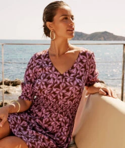 Robe Imprimée MARRON